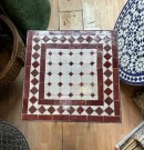 Mosaikkbord 30x30 cm i beige/ burgunder fliser thumbnail